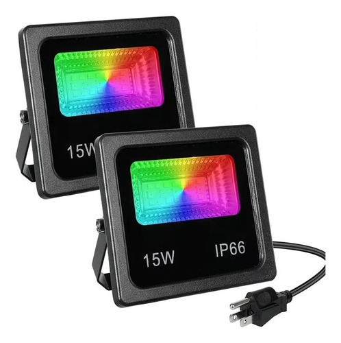 2 Uds Impermeable 15w Bluetooth Inteligente Led Luz De