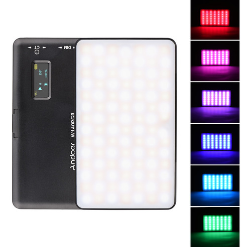 Luz De Relleno Andoer W140 Led Rgb Recargable P/fotografía