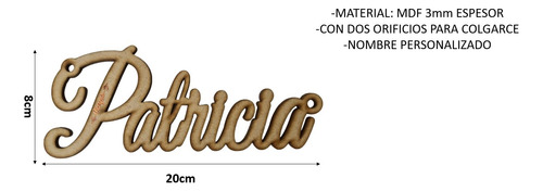Nombre Personalizado Para Árbol De Navidad 8 Cm Alto 9pzas