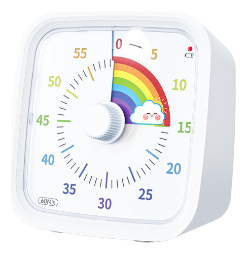 Cronómetro Visual De 60 Minutos Con Funda Protectora, Rainbo