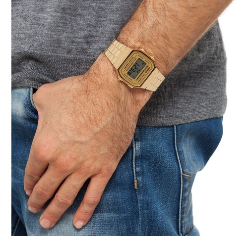 Imagen 5 de 7 de Reloj Casio Vintage A168wg-9 Acero Inoxidable Dorado