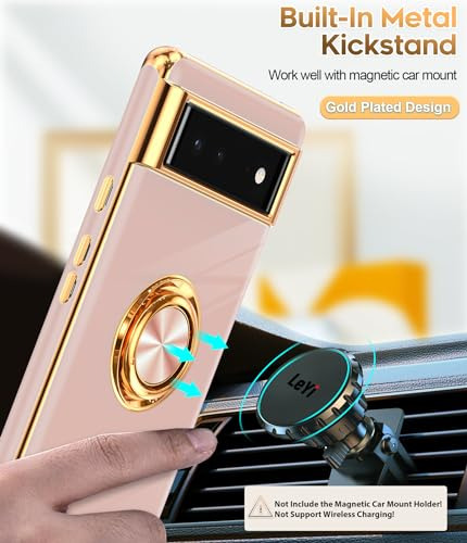 Funda Para Google Pixel 6 Rosa Piel Sintetica -9