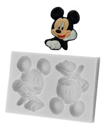 Molde De Silicona Mickey Mouse X2 Cavidades