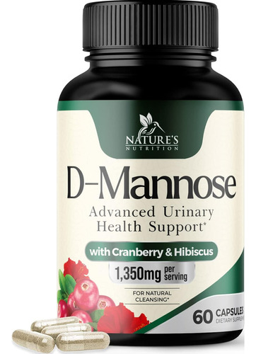 D Manosa 1350mg Extra Fuerte Arandano Tracto Urinario 60 Cap