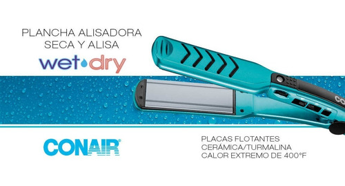 Imagen 6 de 6 de Plancha Conair Wet & Dry Cabello Húmedo A Seco