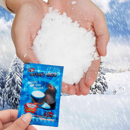 10 Sobres De Nieve Artificial Para Navidad