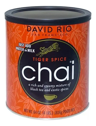 David Rio Te Chai Tigre Original Bote Lata Gourmet 1.814 Kg