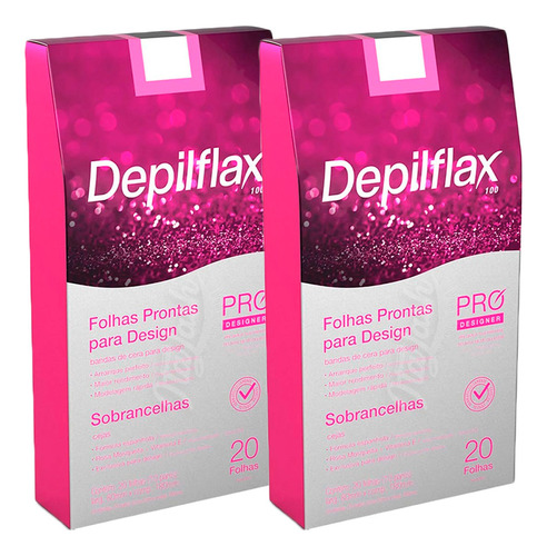 Folhas De Cera 40un Depilação Facial Sobrancelhas Depilflax
