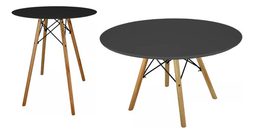 Kit 12 Bistro Tampo 60cm E 8 Mesa Tampo 90cm Eiffel Eames