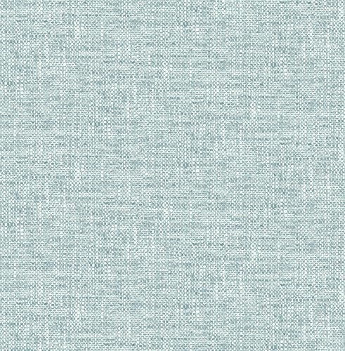 Nu2919 Aqua Poplin Texture Peel Stick Wallpaper