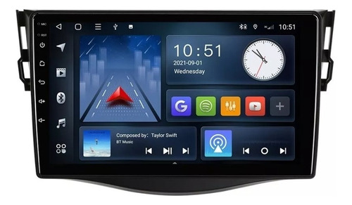 Estéreo De Pantalla 9' Android 10 Toyota Rav4 2006-2012 Gps