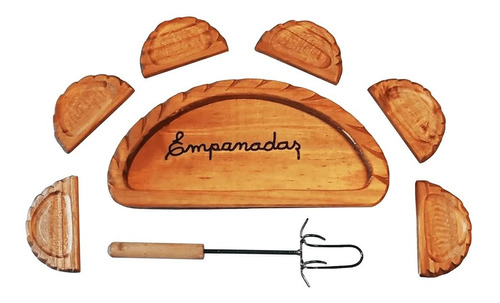 Bandeja Madera Empanadas 6 Platitos Sacafuente Fábricantes