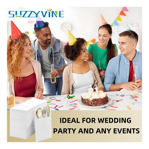 Servilletas Descartables Suzzyvine Para Cena Con Bolsillo