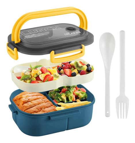 Caja De Comida Para Adultos Bento Box, 1 Caja De Doble Capa