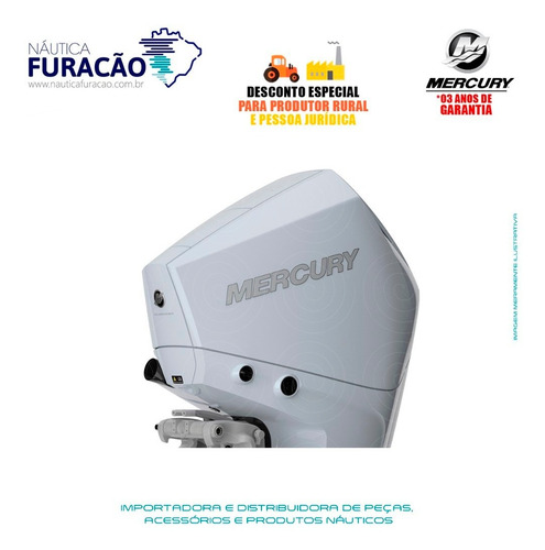Motor De Popa Mercury 4 Tempos 200hp L Efi V6 Dts Branco