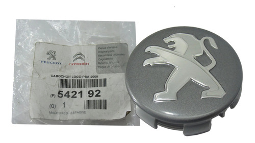 Tapa Centro Llanta Logo Gris Para Peugeot 408 Original