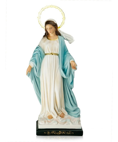 Imagem Nossa Senhora Do Milagre Resina 35cm Florença Color