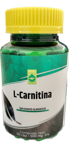 L-carnitina Frasco De 60 Capsulas De 500mg Sabor Sin sabor