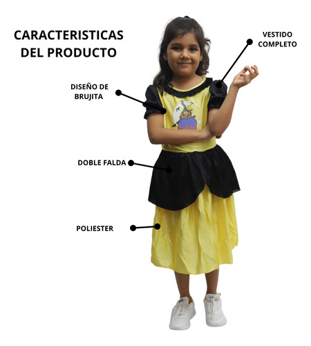Disfraz Bruja Encantada Infantil Niña