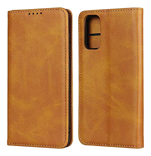 Funda Para Galaxy S20 S20 5g Claro Cafe Cowhide Leather