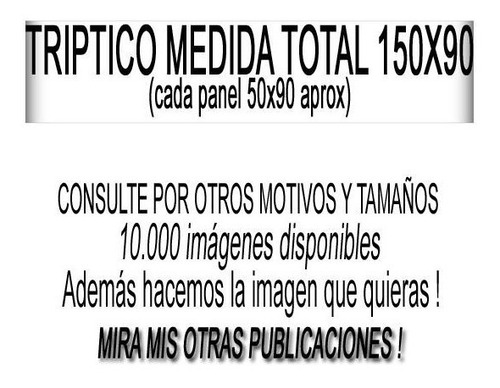Cuadros Tripticos Artesanales Lienzo Algodón - 150x90 Cm