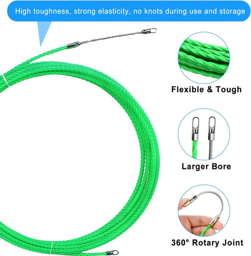 Laucha Pasacables De Fibra, 30 Mtr X4 Mm