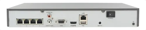 Video grabadora de vigilancia Hikvision DS-7604NI-K1/4P(C) de 4 canales