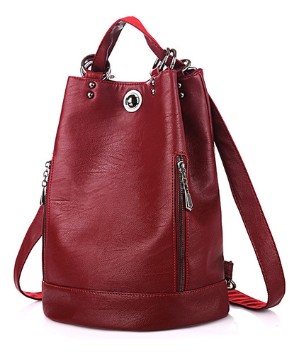 Bolso De Hombro Simple A La Moda Para Mujer, De Cuero Suave,