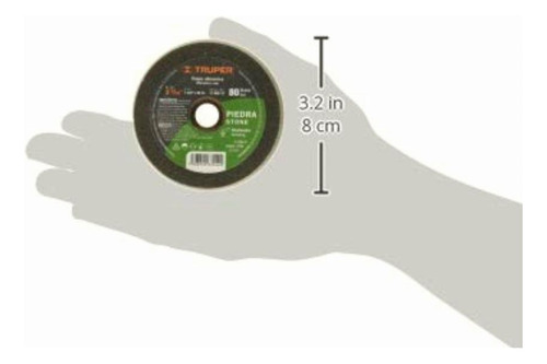 Truper C-1283-pi, Copa Desbaste, 3-5/32 , 14 Mm, Grano 80