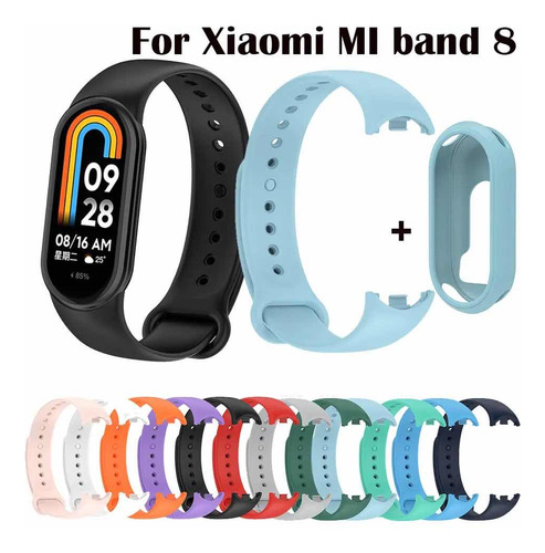 Correa Para Mi Band 8 Con Bumper De Silicon Suave