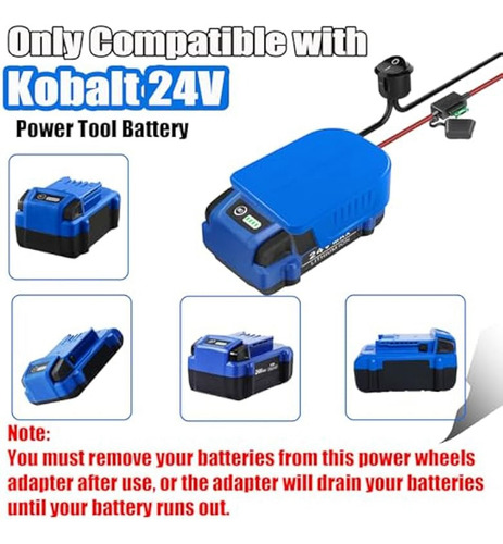 Adaptador De Batería Power Wheel De 2 Piezas Para Batería Ko