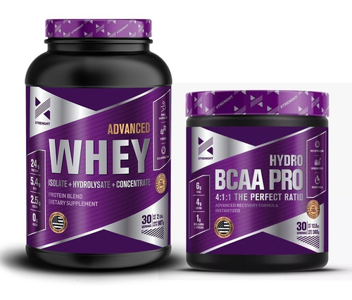 Proteína Advanced Whey Protein 2 Lbs + Hydro Bcaa Xtrenght