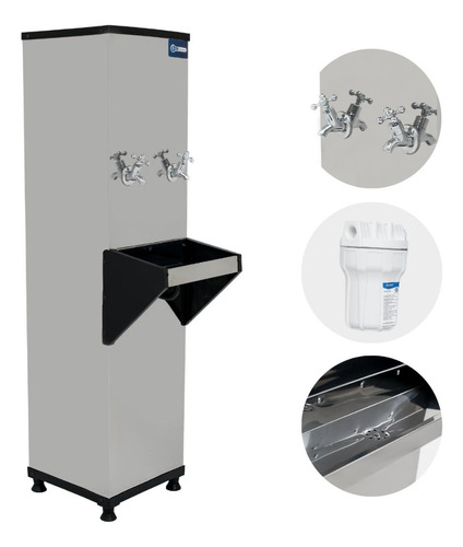 Bebedouro Industrial 25l Resfriador 2 Torneiras Kx02 Knox