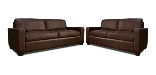 Sala  Piel Genuina Sofa Y Love Seat Maxwell - Confortopiel 