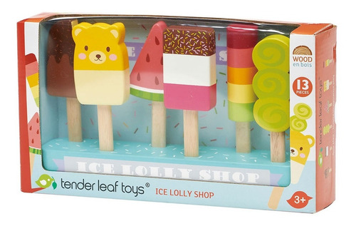 Imagen 1 de 5 de Set Paletas De Helados Tender Leaf Toys De Madera Febo