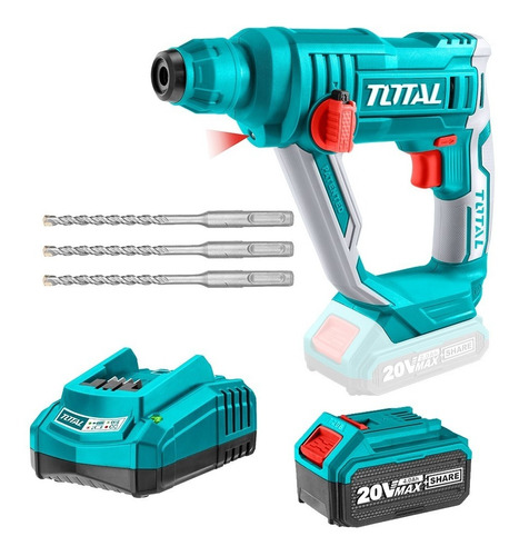 Rotomartillo 20v Total Kit + Cargador + Batería 4ah