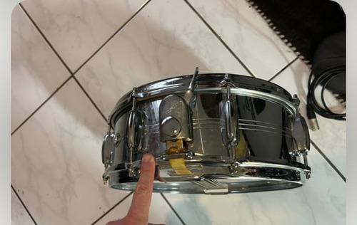 Tambor Slingerland Gene Krupa Sound King 70s 14x5,5 Ludwig Plateado (Usado)