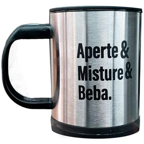 Caneca Mixer De Inox Com Tampa 380 Ml