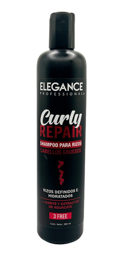 Shampoo Elegance Curly Repair Cabello Grueso