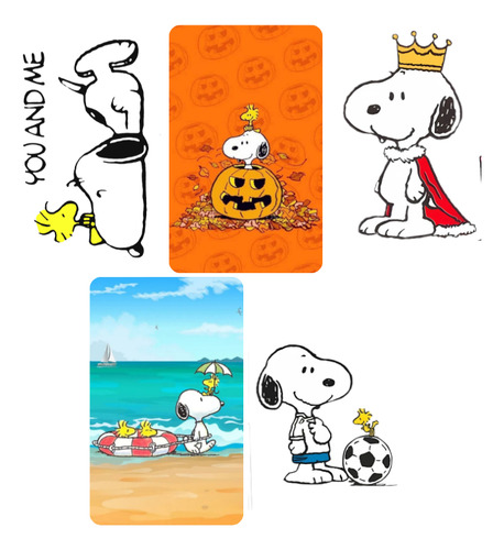 Pack 5 Separadores De Libros Colección Snoopy Multicolor Snoopy 02