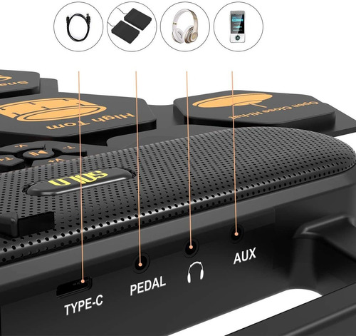 Juego De Batería Electrónica, Almohadilla De Práctica De Tam