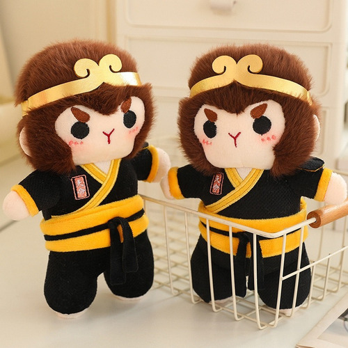 2 Pcs Peluche Goku Black Myth Con Periféricos Del Rey Mono