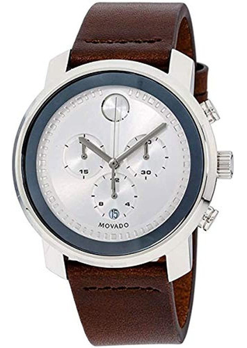 Movado Bold Quartz Movement Silver Dial Reloj Para Hombre 36