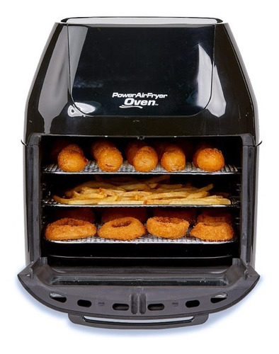 Horno Y Freidora De Aire Sin Aceite Power Air Fryer Oven Color Negro