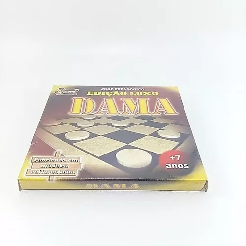 Jogo de Tabuleiro Damas Edição de Luxo