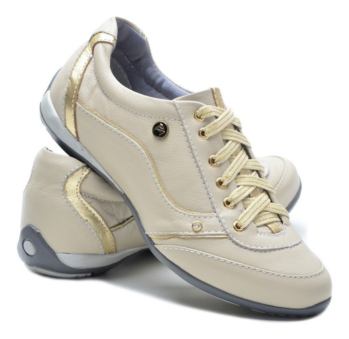 Sapatenis Feminino Tenis Casual Caminhada Confortavel Couro