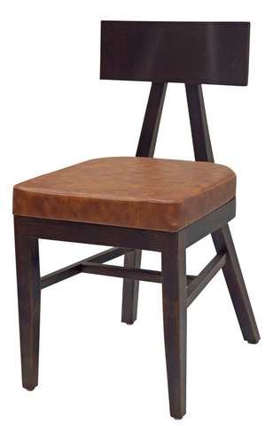 Silla Rouss Madera De Haya Con Asiento Tapizado Marca Durex