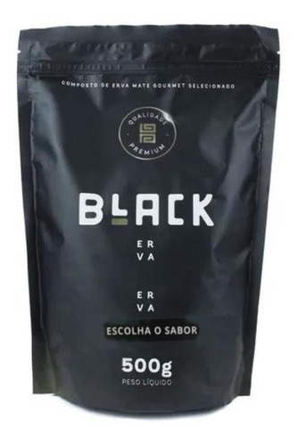 Erva Mate Terere Black Erva Qualidade Premium 500g Sabores Cor META E LIMÃO