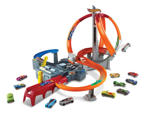 Hot Wheels Pista De Coches De Juguetes Spin Storm Con Dos L