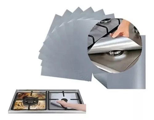 Pack de 12 Protectores de Aluminio para Hornilla de Cocina